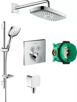 Душевой комплект Hansgrohe Raindance Select E 300 (2 jet) 27385000 + 27856000 + 26457000 + 15763000