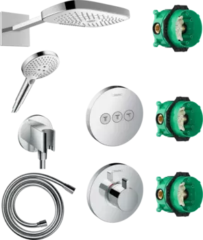 Душевой комплект Hansgrohe Raindance Select E 300 (3 jet) 26468400 + 26530400 + 26487000 + 28276000 + 15741000 + 15745000