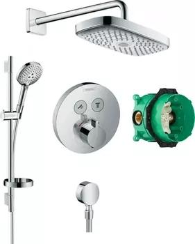Душевой комплект Hansgrohe Raindance Select E 300 (2 jet) 27385000 + 27802000 + 27506000 + 15743000
