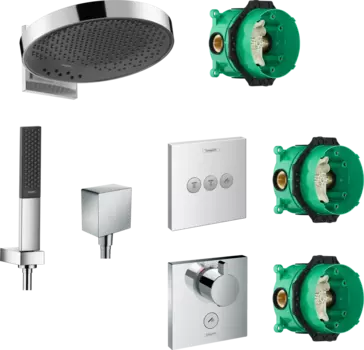 Душевой комплект Hansgrohe Rainfinity 360 (3 jet) 26234000 + 26857000 + 26455000 + 15761000 + 15764000