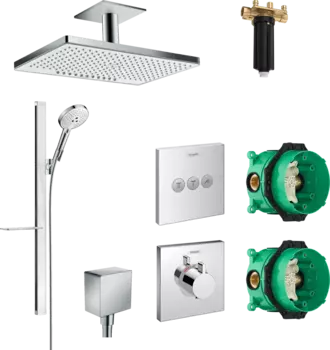 Душевой комплект Hansgrohe Rainmaker Select 460 (2 jet) 24004400 + 27648400 + 26455000 + 15760000 + 15764000