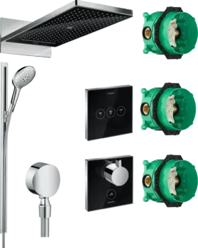 Душевой комплект Hansgrohe Rainmaker Select 580 (3 jet) 24001600 + 26626000 + 27506000 + 15735600 + 15736600