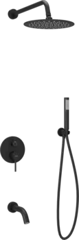 Душевой комплект Sancos Select SC3004MB черный матовый, С ВНУТРЕННЕЙ ЧАСТЬЮ