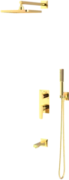 Душевой комплект Teska Ciera Pro AS3370 С ВНУТРЕННЕЙ ЧАСТЬЮ, золото