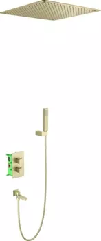 Душевой комплект Timo Petruma SX-5019/17SM С ВНУТРЕННЕЙ ЧАСТЬЮ, золото матовое