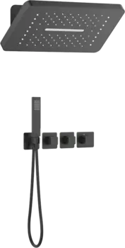 Душевой комплект Timo Petruma SX-5249/03SM С ВНУТРЕННЕЙ ЧАСТЬЮ, с термостатом, матовый черный