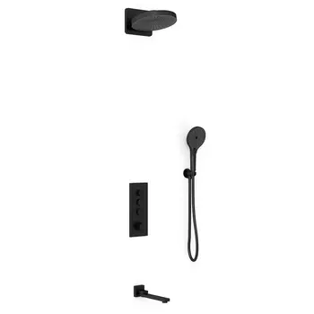 Душевой комплект Vincea Inspire VSFW-433TI1MB с термостатом, черный
