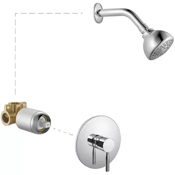 Душевой комплект встраиваемый Haiba HB80088, хром