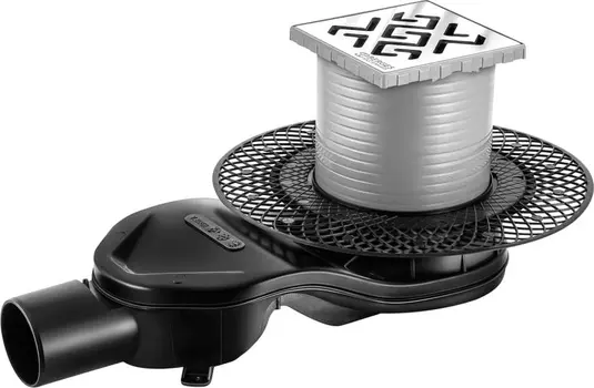 Душевой трап Berges Wasserhaus Platz Antik 091160 10x10 см, хром