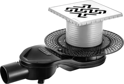 Душевой трап Berges Wasserhaus Platz Antik 091161 15x15 см, хром