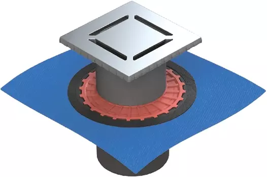 Душевой трап Berges Wasserhaus Zentrum Norma 090463 15x15 см