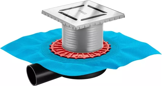 Душевой трап Berges Wasserhaus Zentrum Norma 091363 15x15 см, хром