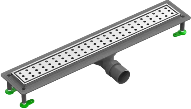 Душевой трап (лоток) CTESI Way Round 600 с решеткой и опорами BK4024230