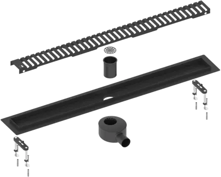 Душевой трап (лоток) Timo Drain Systems DS230106/03 600 вставка lines, черный