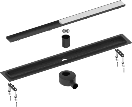 Душевой трап (лоток) Timo Drain Systems DS230206/03 600 двусторонняя панель plate под плитку, черный