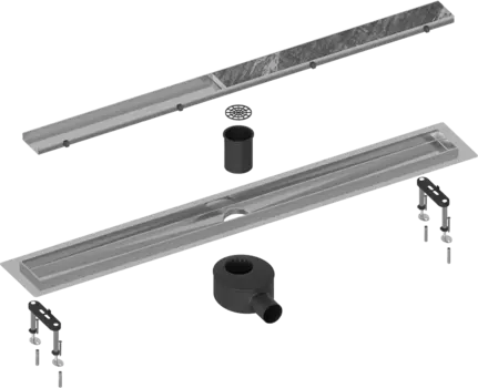 Душевой трап (лоток) Timo Drain Systems DS230206/01 600 двусторонняя панель plate под плитку, сатин