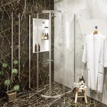 Душевой уголок Agger A01 A01-100TCR/G 100х100, прозрачное стекло