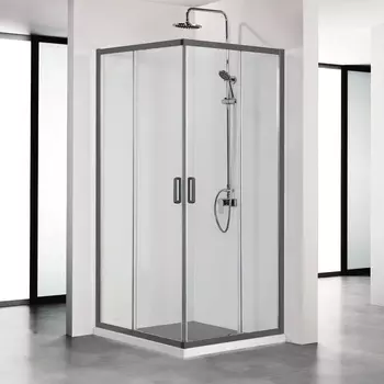 Душевой уголок Акватек AQ ARI KV10020BL 100х100 см, черный матовый профиль