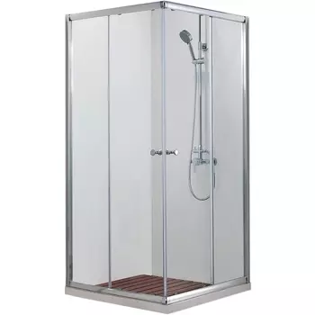 Душевой уголок Azario Greenwood AZ-NNE1142 1000 100х100х185 профиль хром, стекло прозрачное