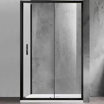 Душевой уголок Azario Milton AZ-ND1131-R 1200 BLACK 120х80х200 профиль черный, стекло прозрачное, правый