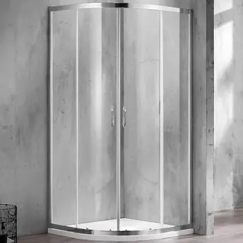 Душевой уголок Azario Milton AZ-ND2142 900 90х90х200 профиль серебро, стекло прозрачное
