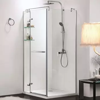 Душевой уголок Azario Montreal AZ-NWG1231-L 90х90х200 профиль хром, стекло прозрачное, левый