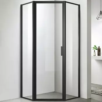 Душевой уголок Azario Richmond AZ-NAG3231 900 Black 90х90х200 профиль черный, стекло прозрачное