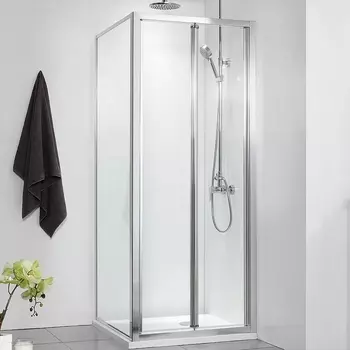 Душевой уголок Azario Toronto AZ-NAA1432B 80х80х190 профиль серебро, стекло прозрачное