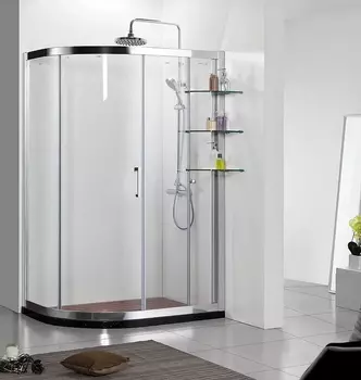 Душевой уголок Azario Victoria AZ-NNQ2131-1-L 120х90х190 профиль серебро, стекло прозрачное, левый