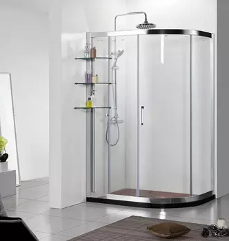 Душевой уголок Azario Victoria AZ-NNQ2131-1-R 120х90х190 профиль серебро, стекло прозрачное, правый