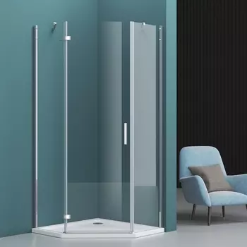 Душевой уголок BelBagno Kraft P-1-80-C-Cr L KRAFT-P-1-80-C-Cr-L