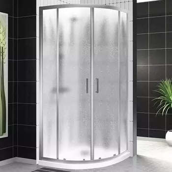 Душевой уголок BelBagno Uno UNO-195-R-2-90-CH-CR стекло рифленое