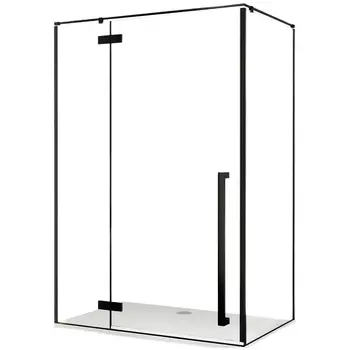 Душевой уголок Cerutti Spa C1A 118х88х195 профиль черный, стекло прозрачное /8711