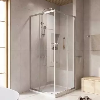 Душевой уголок Cezares Relax RELAX-304-A-2-100-C-CR 100x100, профиль глянцевый хром