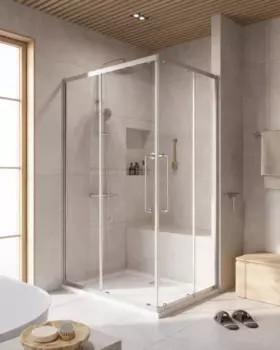Душевой уголок Cezares Relax RELAX-304-AH-2-120/90-C-CR 120x90, профиль глянцевый хром
