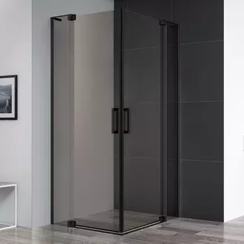 Душевой уголок Cezares Slider A 2 100/110 BR Nero профиль черный, стекло бронза SLIDER-A-2-100/110-BR-NERO