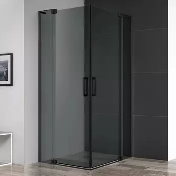Душевой уголок Cezares Slider A 2 90/100 Grigio Nero профиль черный, стекло серое SLIDER-A-2-90/100-GRIGIO-NERO