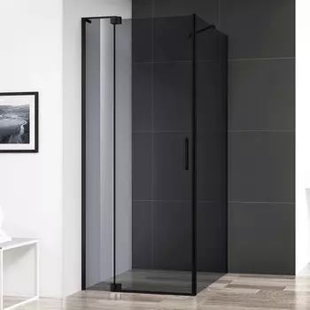 Душевой уголок Cezares Slider AH 1 100-100/110 Grigio Nero профиль черный, стекло серое SLIDER-AH-1-100-100/110-GRIGIO-NERO