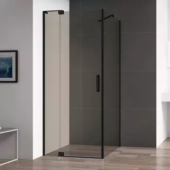 Душевой уголок Cezares Slider AH 1 90-70/80 BR Nero профиль черный, стекло бронза SLIDER-AH-1-90-70/80-BR-NERO