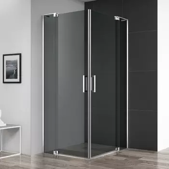 Душевой уголок Cezares Slider AH 2 70/80-80/90 Grigio Cr профиль хром, стекло серое SLIDER-AH-2-70/80-80/90-GRIGIO-Cr