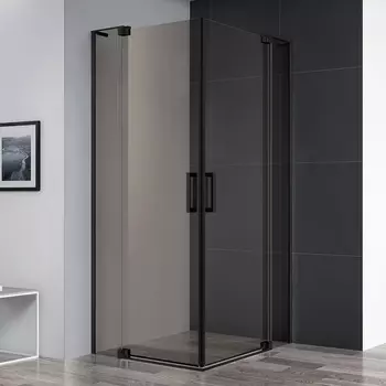 Душевой уголок Cezares Slider AH 2 70/80-90/100 BR Nero профиль черный, стекло бронза SLIDER-AH-2-70/80-90/100-BR-NERO