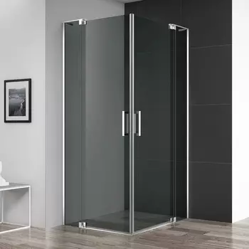 Душевой уголок Cezares Slider AH 2 90/100-100/110 Grigio Cr профиль хром, стекло серое SLIDER-AH-2-90/100-100/110-GRIGIO-Cr