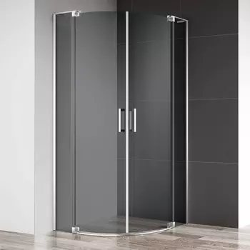 Душевой уголок Cezares Slider R 2 90/100 Grigio Cr профиль хром, стекло серое SLIDER-R-2-90/100-GRIGIO-Cr