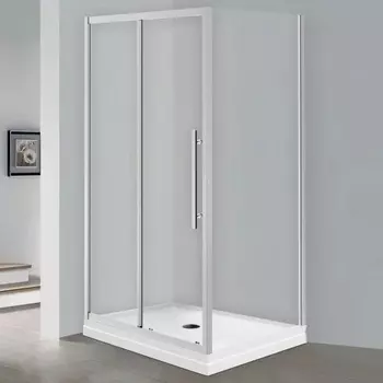 Душевой уголок Esbano Flex ESF-108PS-C 100х80 см, профиль хром, стекло прозрачное