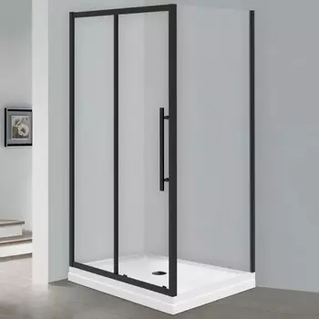 Душевой уголок Esbano Flex ESF-128PS-B 120х80 см, профиль черный, стекло прозрачное