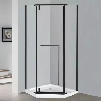 Душевой уголок Esbano Surf ESS-90PR-B 90х90 см, профиль черный, стекло прозрачное