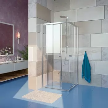 Душевой уголок GuteWetter Guwer GK-664S 85x85 см стекло бесцветное, профиль хром GW664S-8585200-CH-CL