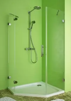 Душевой уголок GuteWetter Lux Festt GK-001 левый 90x90 см стекло бесцветное, фурнитура хром