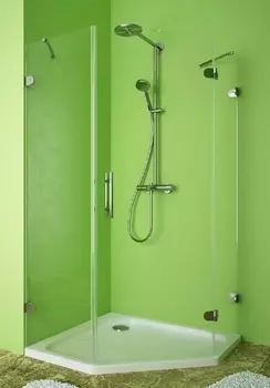 Душевой уголок GuteWetter Lux Festt GK-001 правый 90x90 см стекло бесцветное, фурнитура хром