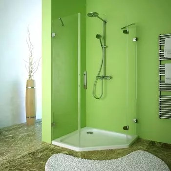 Душевой уголок GuteWetter Lux Festt GK-001 правый 90x90 см стекло бесцветное, фурнитура хром LUX FESTT GK-001 CR CH02 1 R 90x90